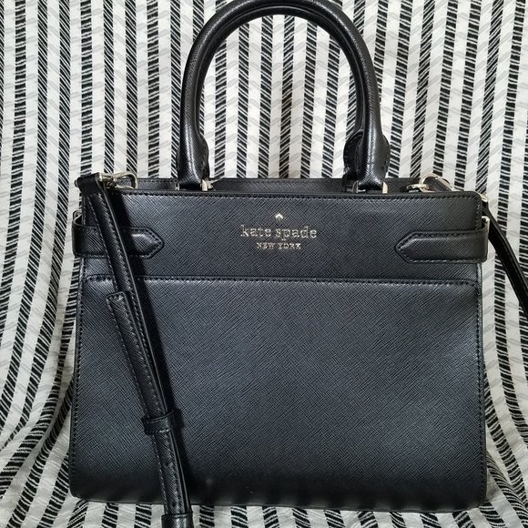 kate Spade Medium Satchel Staci Black Crossbody